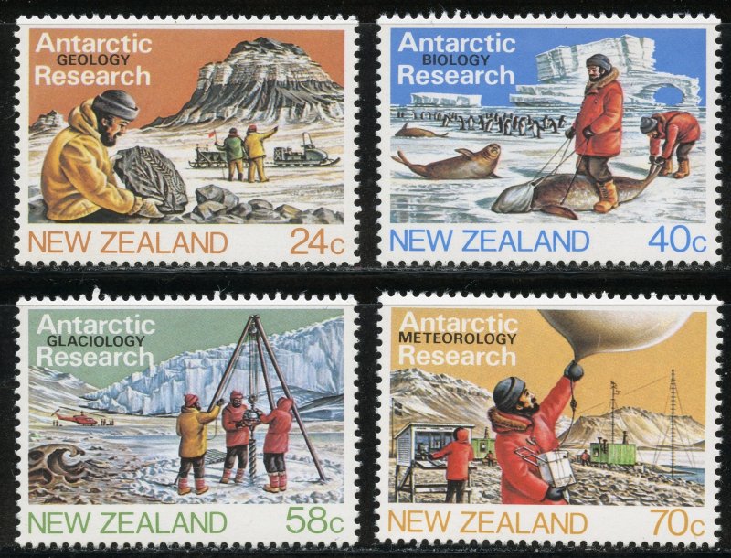 New Zealand Scott 791-94 MNHOG - 1984 Antarctic Research Set - SCV $2.80