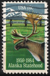 SC#2066 20¢ Alaska Statehood, 25th Anniversary Single (1984) Used