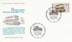 West Berlin 1973 Double Decker Bus FDC Unadressed VGC