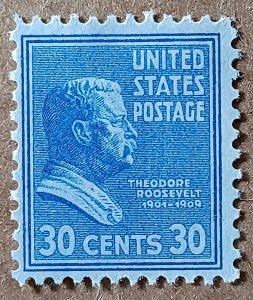 United States #830 30c Theodore Roosevelt MNG (1938)