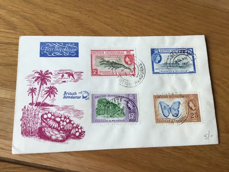 British Honduras first day of issue stamps cover Ref 55737 