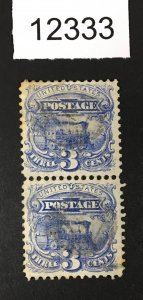 MOMEN: US STAMPS # 114 PAIR USED LOT #12333