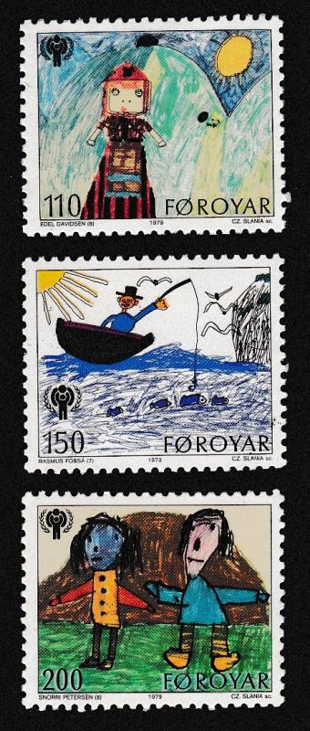 Faroe Is. International Year of Child 3v SG#44-46 SC#45-47