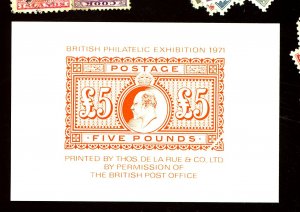 GREAT BRITAIN 1971 EXPO CARD Cat $