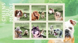 GUINEA - 2009 - Dogs of the World #2 - Perf 6v Sheet - Mint Never Hinged