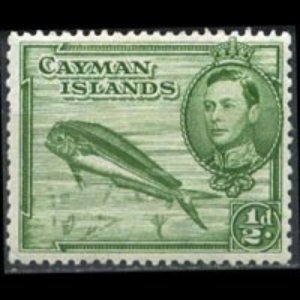 CAYMAN IS. 1943 - Scott# 101a Fish Perf.14 Set of 1 NH