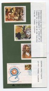 1990 Albania Vincent Van Gogh on airmail cover #2351-2 [L.20]