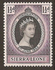 SIERRA LEONE SC#194 Coronation Issue Queen Elizabeth II (1953) MH