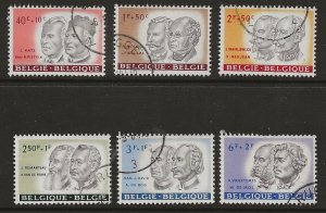 Belgium B625-30  1958  set 6  fine used