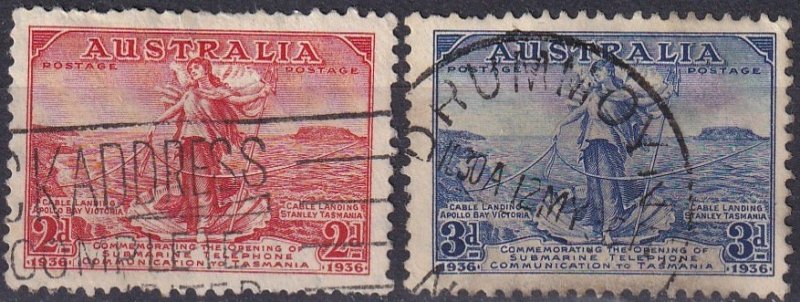 Australia #157-8  F-VF Used  CV $4.35 (Z2796)