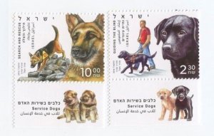 ISRAEL 2016 - Service Dogs Set of 2 - Scott# 2108-9 - MNH