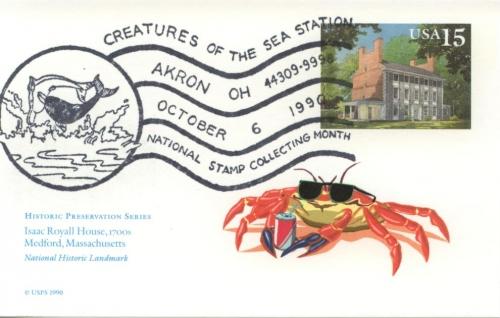 1990 Sea Creatures Akron OH Pictorial PC