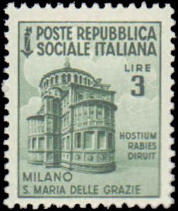 Italian Social Republic #22-31, Complete Set(10), 1944, Hinged | Europe -  Italy, General Issue Stamp