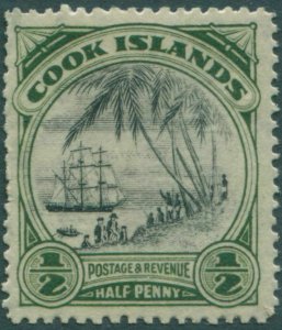 Cook Islands 1933 SG106 ½d Captain Cook landing wmk p14 MLH
