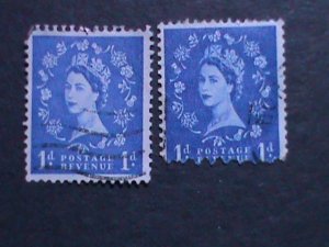 ​GREAT BRITIAN-1952 SC#293 ERROR -WRONG PERF: QUEEN ELIZABETH II USED -VF