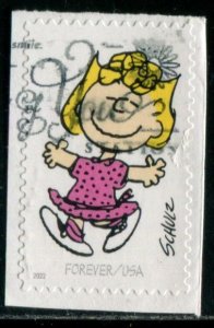 5726d US (60c) Charles M Schulz - Sally SA, used on paper