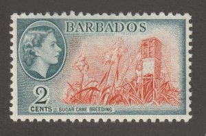 Barbados, stamp, scott#236,  mint, hinged,  cane breading