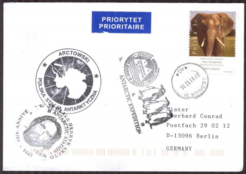 {A106} Poland 2007 Antarctic Expedition Birds Penguins Cover