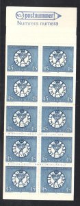 Sweden Sc 778a 1968 45 ore National Bank stamp booklet of 10  mint NH