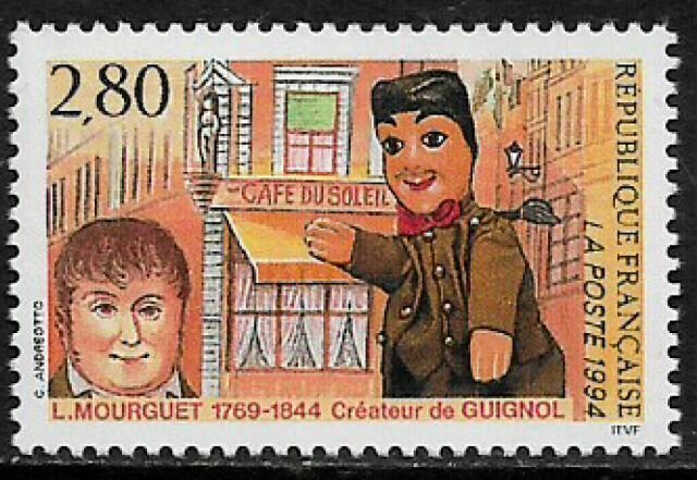 France #2406 MNH Stamp - Laurent Mourguet - Puppet Guignol