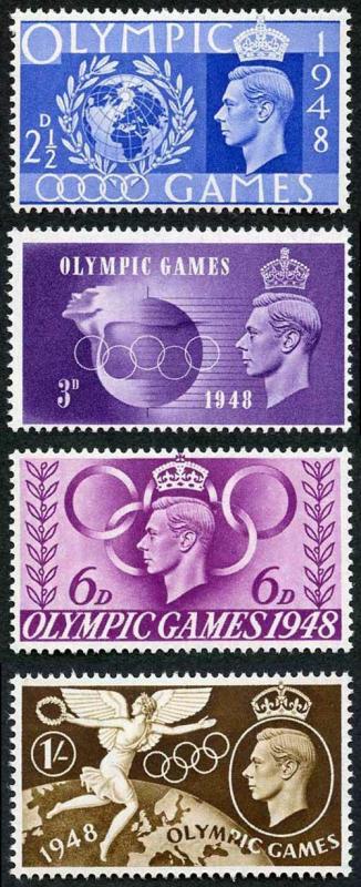 SG495-498 1948 Olympics set of 4 U/M