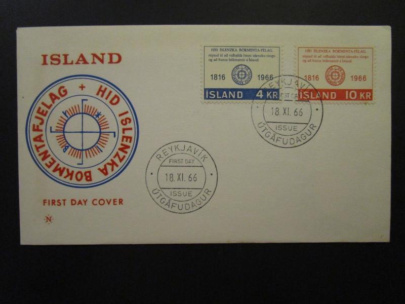 Iceland SC# 386 - 387 1966 FDC - Z4684