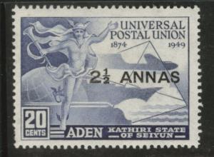 ADEN Scott 32 MH* 1949 UPU stamp