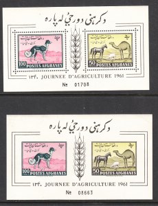 Afghanistan 492-493 Footnoted Souvenir Sheets MNH VF