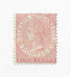 Straits Settlement #11 MH - Stamp CAT VALUE $80.00