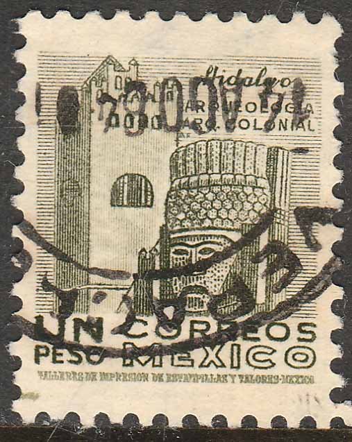 MEXICO 882, $1Peso 1950 DEF 2nd ISSUE Perf 11. USED, F-VF. (1409)