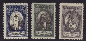 Liechtenstein 1921 Views Eight (8) Stamps in VF/VLH/mint/(*) Scott 62-69