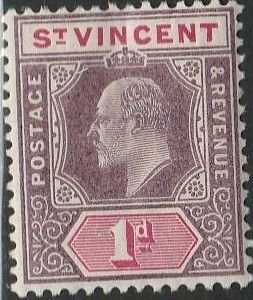 Saint Vincent,  #72 Mint Hinged  From 1902