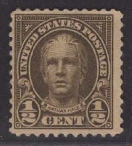 US Stamp #551 1/2c Hale MINT Hinged SCV $.25