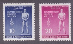 Germany DDR 236-37 MNH 1955 Victims of Fascism Monument Set Very Fine