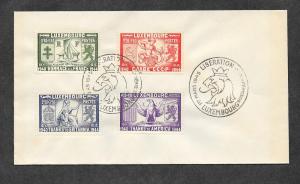 Luxembourg B117-B120 1944 FDC Liberation!