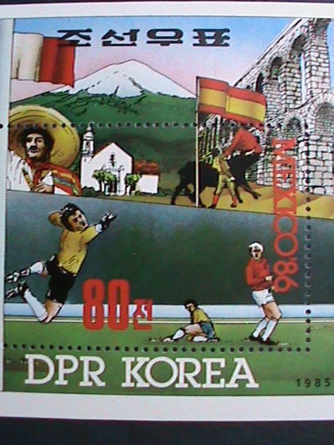 ​KOREA STAMP:1985-SC#2533-13TH WORLD SOCCER CHAMPIONSHIP-MNH RARE S/S-VF