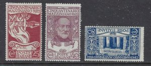 Italy 140-42 MLH 1922 complete set (ap6986)