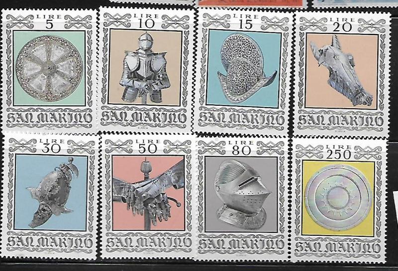 SAN MARINO 632-634 MNH C/SET 16TH CENTURY ARMOUR