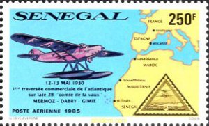 640864 MNH SENEGAL 1985 PRIMERA TRAVESIA COMERCIAL DEL ATLANTICO