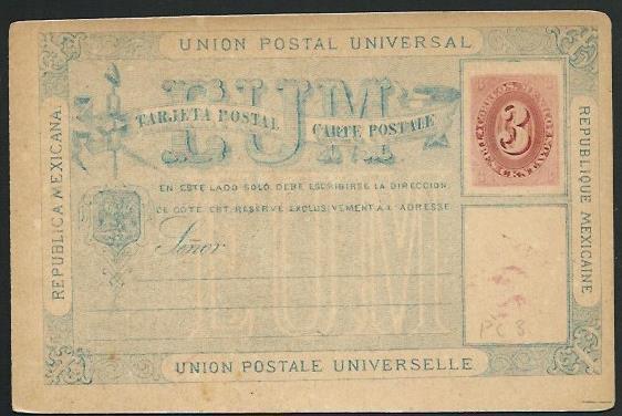 MEXICO Early 3c postcard unused............................................66215