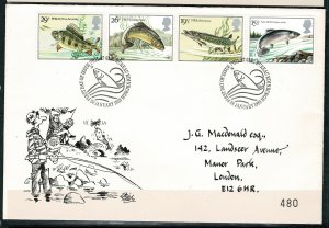 GREAT BRITAIN 1983 QE II F.D.C. FISHES SG1207-1210 By BILL TIDY LIMITED to 500