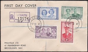 BECHUANALAND 1947 Royal Visit registered FDC ex Lobatsi....................B1487