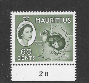 Mauritius Sc #261  60c  NH VF