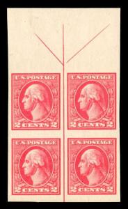 momen: US Stamps #534 Mint OG NH XF Arrow Block of 4 