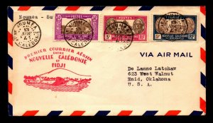 New Caledonia 1941 F19-22 FFC, Noumea to Suva (II) - L7613