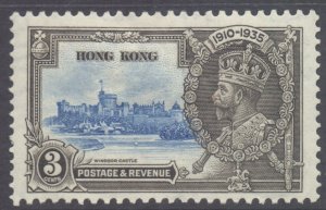 Hong Kong Scott 147 - SG133, 1935 Silver Jubilee 3c MH*