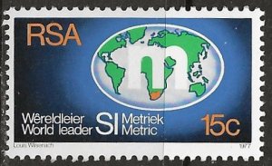 South Africa ~ Scott # 497 ~ MNH ~ Metric System