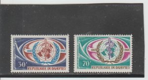 Dahomey  Scott#  250-251  MH  (1968 WHO)