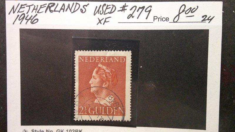 Netherlands 1946 USED Scott# 279 XF