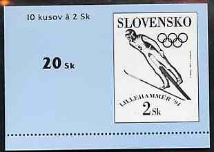 Booklet - Slovakia 1994 Lillehammer Winter Olympic Games ...